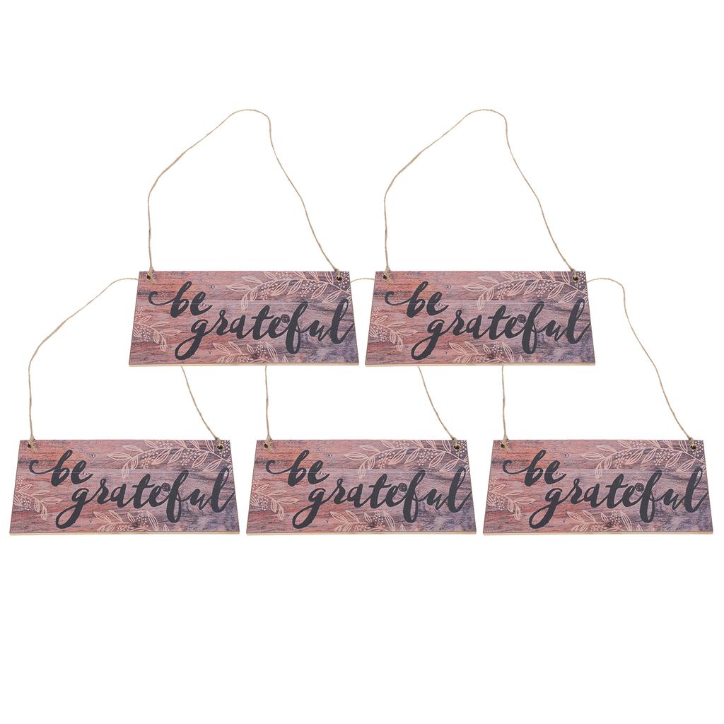 5 Set Wooden Letter Plaque Door Wall Decor Front Porch Shop Holiday Decoration Hanging Pendant