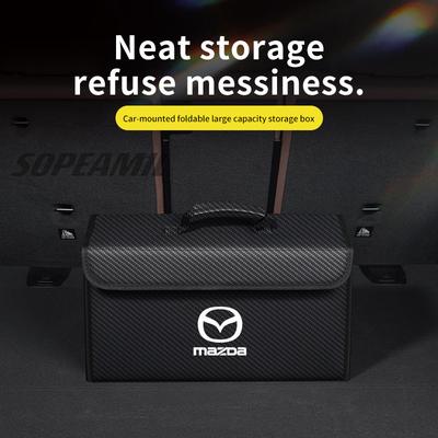For Mazda 3 6 SKYACTIV Axela Atenza CX30 CX60 CX70 CX80 CX3 CX5 CX9 Car Trunk Organizer Box Tailbox Stowing Tidying Storage Bag