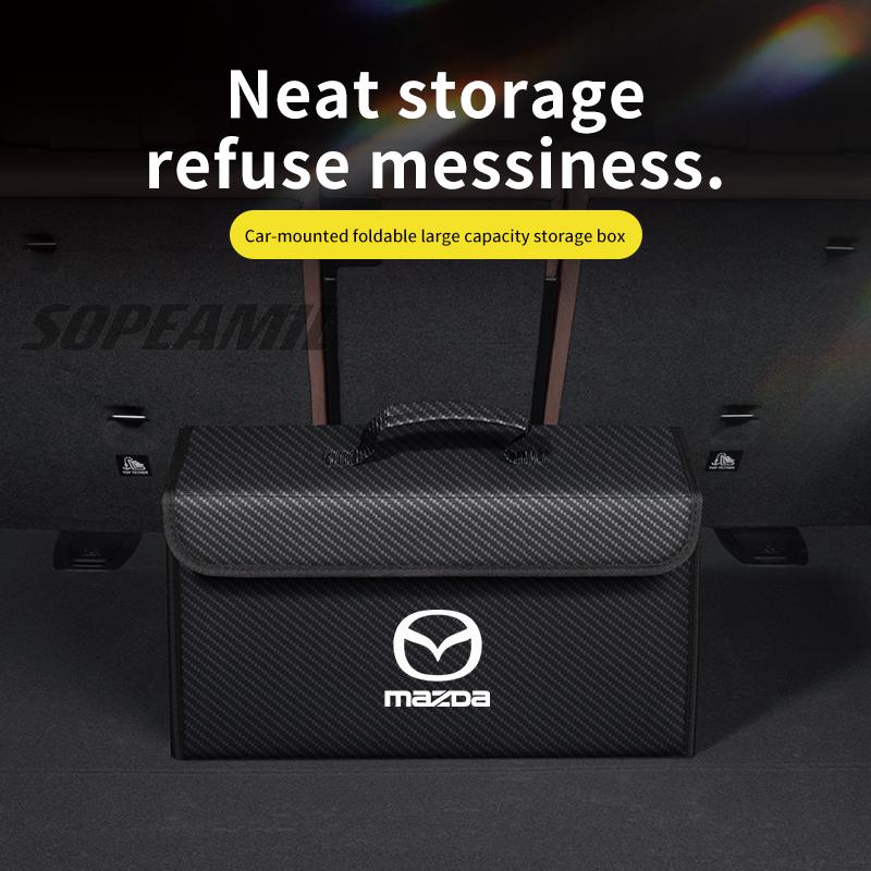 For Mazda 3 6 SKYACTIV Axela Atenza CX30 CX60 CX70 CX80 CX3 CX5 CX9 Car Trunk Organizer Box Tailbox Stowing Tidying Storage Bag