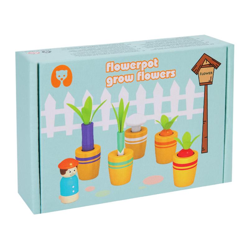 

Color Sorting Toys Montessoris Wooden Early Learning Toys Fine Motor Skills Planting Match Creative Stacking Toys For Kid