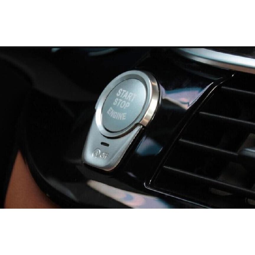 For BMW 5 Series 18-22 Silver Aluminum Engine Start/Stop Button Cover Trim Ring