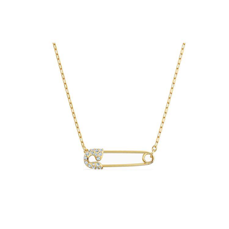 

Swarovski So Cool Paperclip Gold Plated Necklace Women necklace 5512760 Box (Random Color)