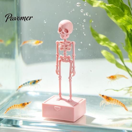 Paesaggio Horror Sottomarino Decorazione Scheletro Danzante Aeratore Acquario con Articolazioni Mobili per Decorazioni Acquario di Halloween, Accessori Spettrali