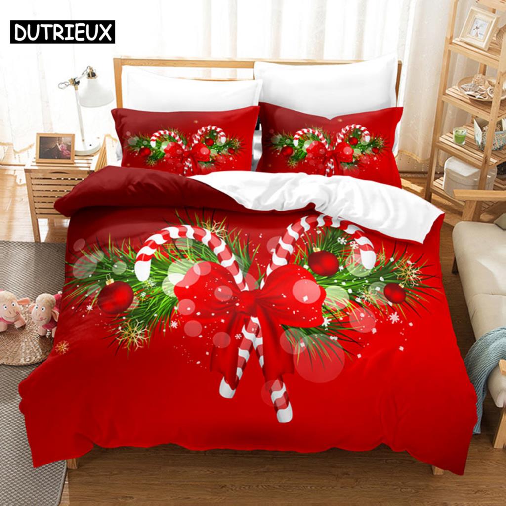3D Christmas Quilt Cover Bedding Set Duvet Comforter Pillow Case Bed Linens Twin Queen King Double Full Single 3PCS 2PCS Bedroom