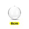 Christmas Hollow Ball Pendent Ornament White Transparent Plastic Hanging Balls New Year Festival Wedding Party Home Decoration