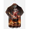 Hawaii Men's Shirt 3D Print Funny Cartoon Animal Short-sleeved Tops Summer Casual Men's Clothes Street fashion shirt for boys
