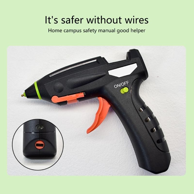 USB Rechargeable Wireless Hot Melt Glues Guns for Crafting & Sealing, Heating Fast Hot Glues Guns Cordless Glues Guns