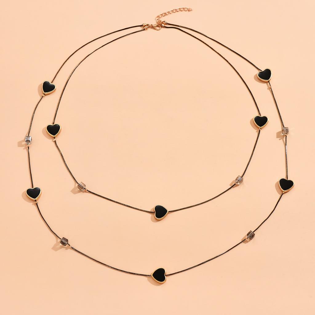 1PC Women's Fashion Trend Heart-shaped Long Necklace Jewelry Suitable for Dates, Parties, Holidays, Gifts