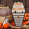 Rectangle Halloween Countdown Calendar Wooden Wooden  Calendar Ornaments  Haunted House