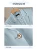 White Women's Casual Slim-Fit Blazer with Mid-Sleeves