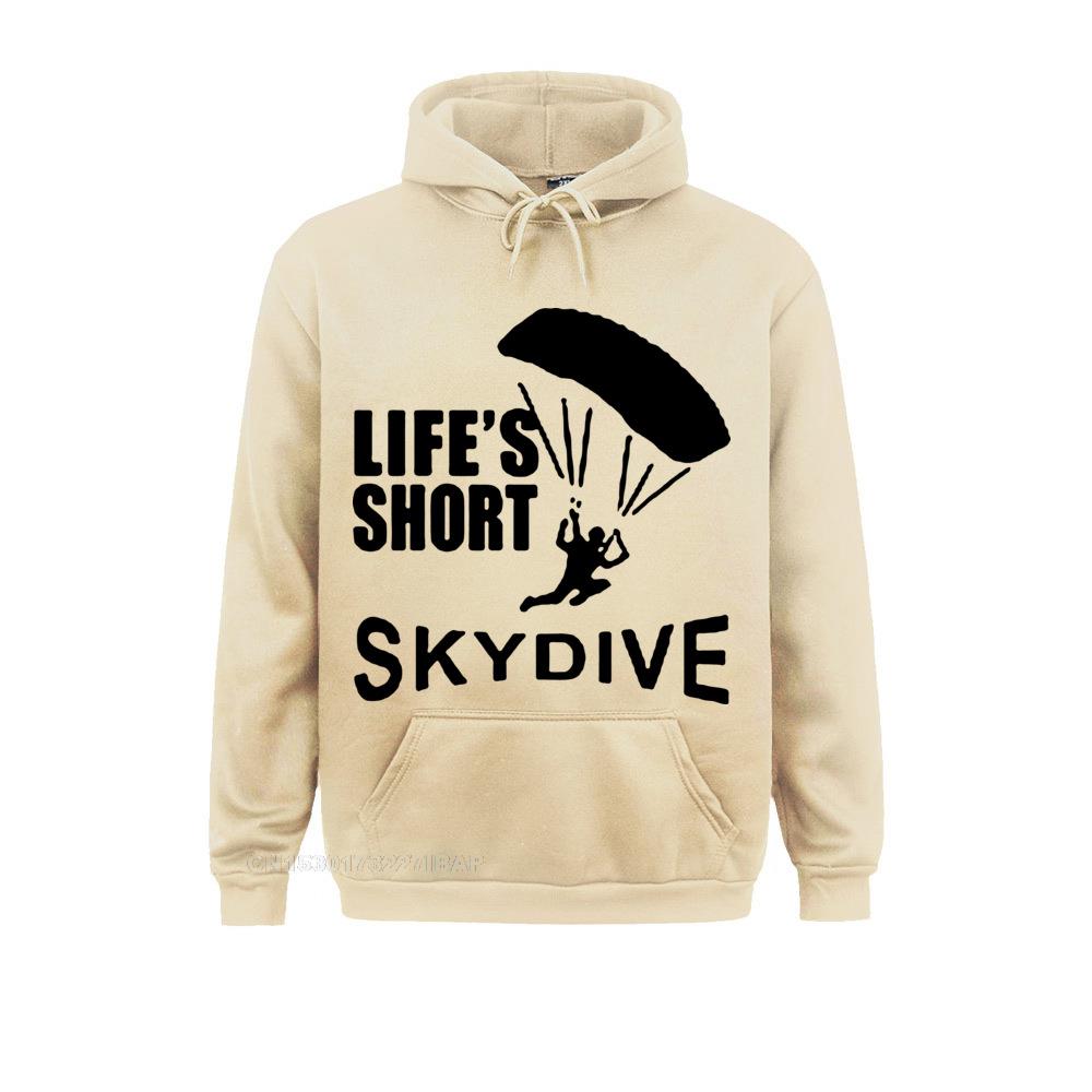 Lifes Short Skydive Skydiving Parachute Skydiver Harajuku Hoodies Mens Top Cotton Kawaii Adults Long Sleeve Hoodies 3XL