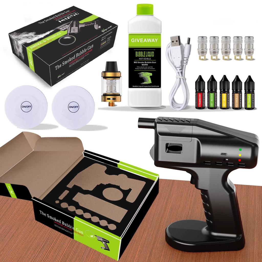 Spanish Molecular Gastronomy Smoked Bubble Gun for Creative Cocktails and Aromatic Dishes