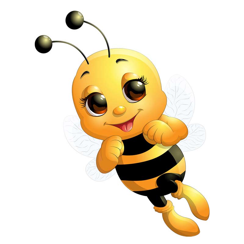 Cute Little Bee Cartoon Insect Car Stickers Waterproof Vinyl Decals Auto Body Window Decor Motorcycle Helmet Stickers M461