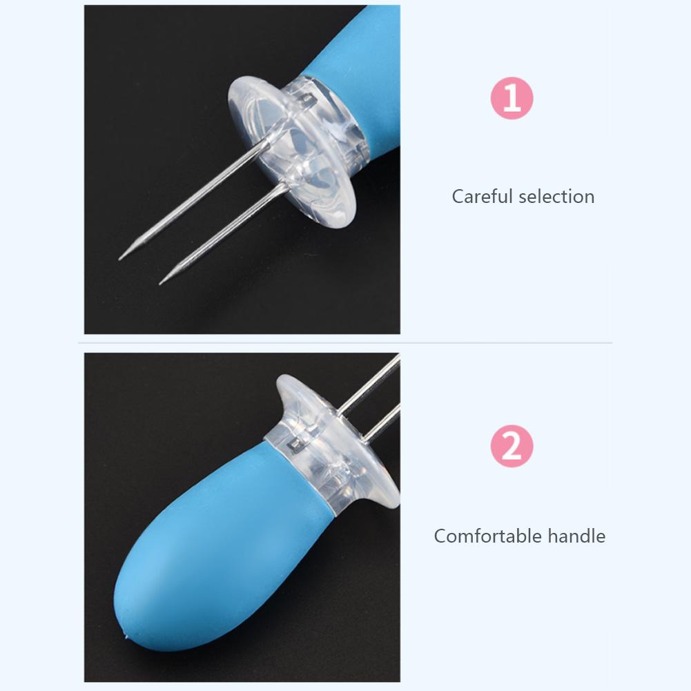 Stainless Steel Corn Needle Corn Fork Corn Insertion Barbecue Fork BBQ Creative Kitchen Tool