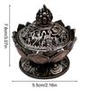 Vintage Copper Lotus Incense Burner Eight Treasures Zinc Alloy Aromatherapy Burner Sandalwood Incense Stove