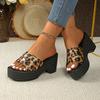 Shoes Female 2025 Outdoor Women's Slippers Platform Casual Slippers Women Mixed Colors Round Toe High Wedges Women's Sandals