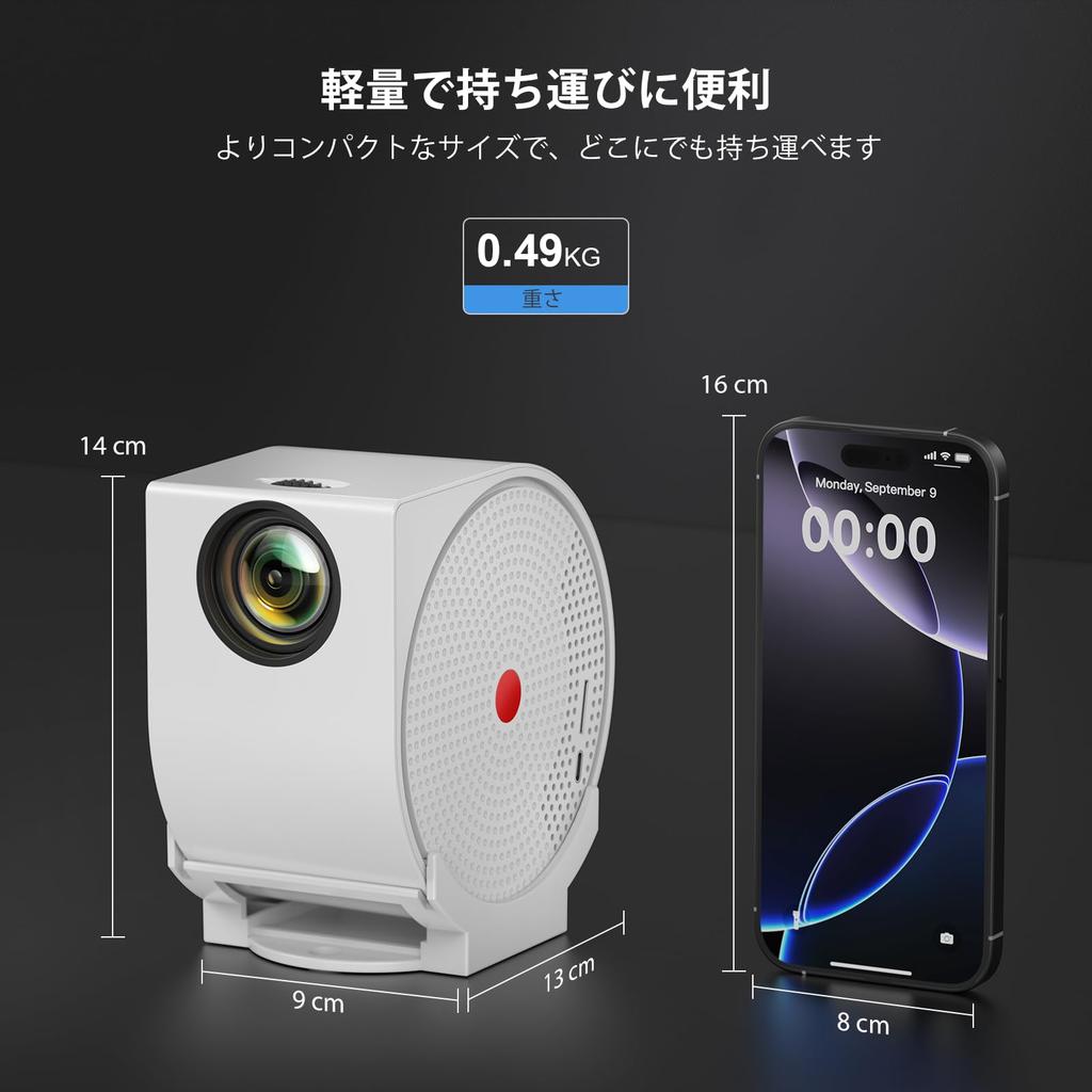 EGOBAS 4K Deckenprojektor mit und automatischer Trapezkorrektur Hohe Helligkeit 400 Android 1080P Mobiler Projektor für Zuhause 5G Zoom Kurz Kompatibel mit TV