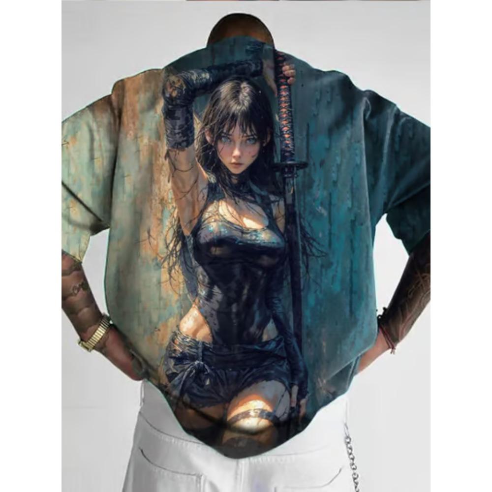 Sexy Beauty 3D Printed T-shirt Anime Men's and Women's Short Sleeves