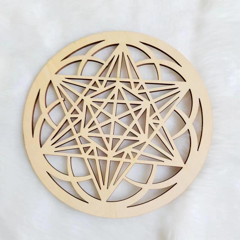 New Wooden Wall Sign Flower of Life Shape Laser Cut Wood Wall Decor Coasters Craft Making Sacred Geometry Meditation Ornament