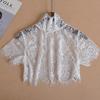 Perfect Match Women Detachable Fake Collar Half Shirt Blouse Sweet Crochet Sheer Eyelash Floral Lace Wedding Dress Dickey Neck Cover