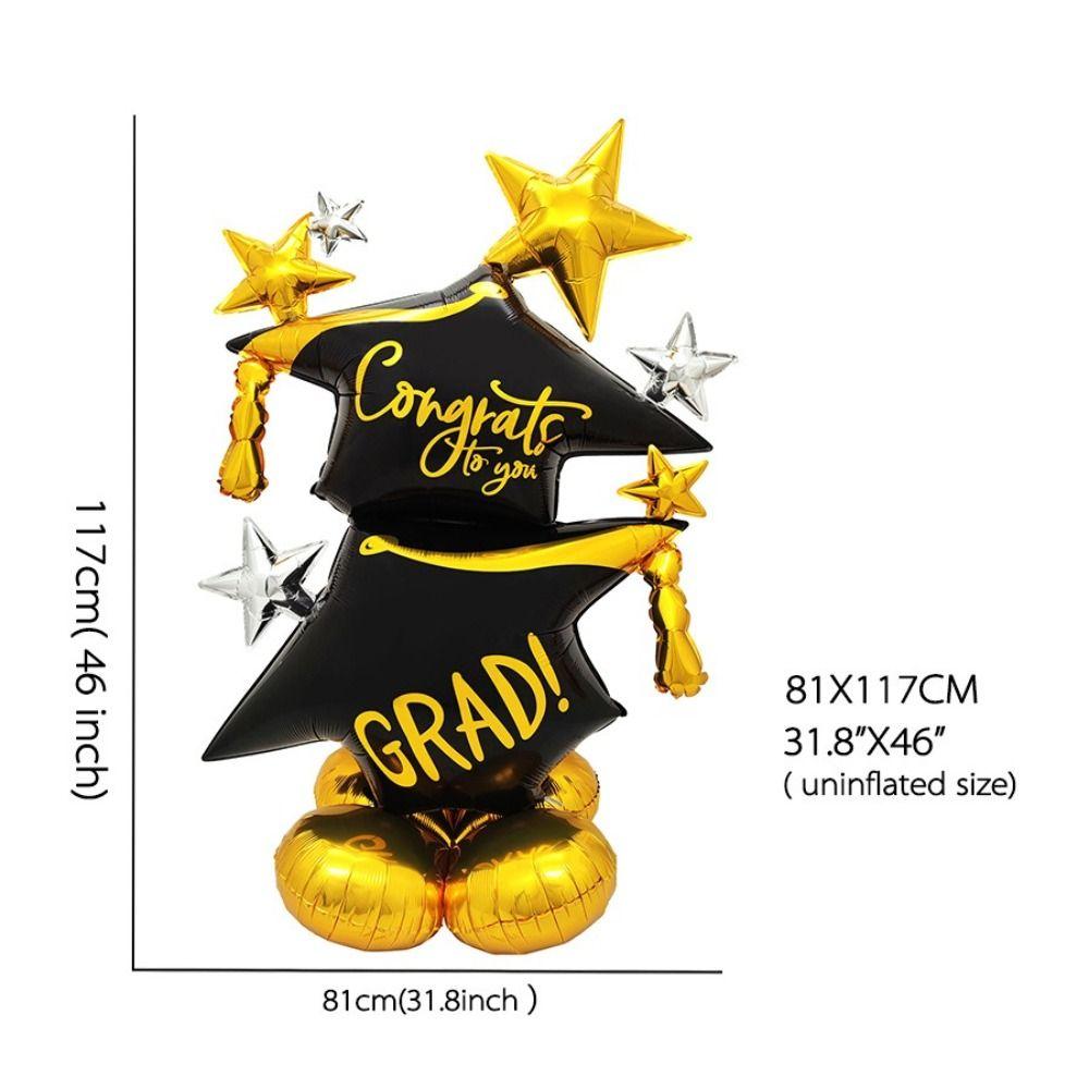 Large GRAD Foil Balloon Standing Graduate Letters Balloon Fuuny Graduation Balloon  Party