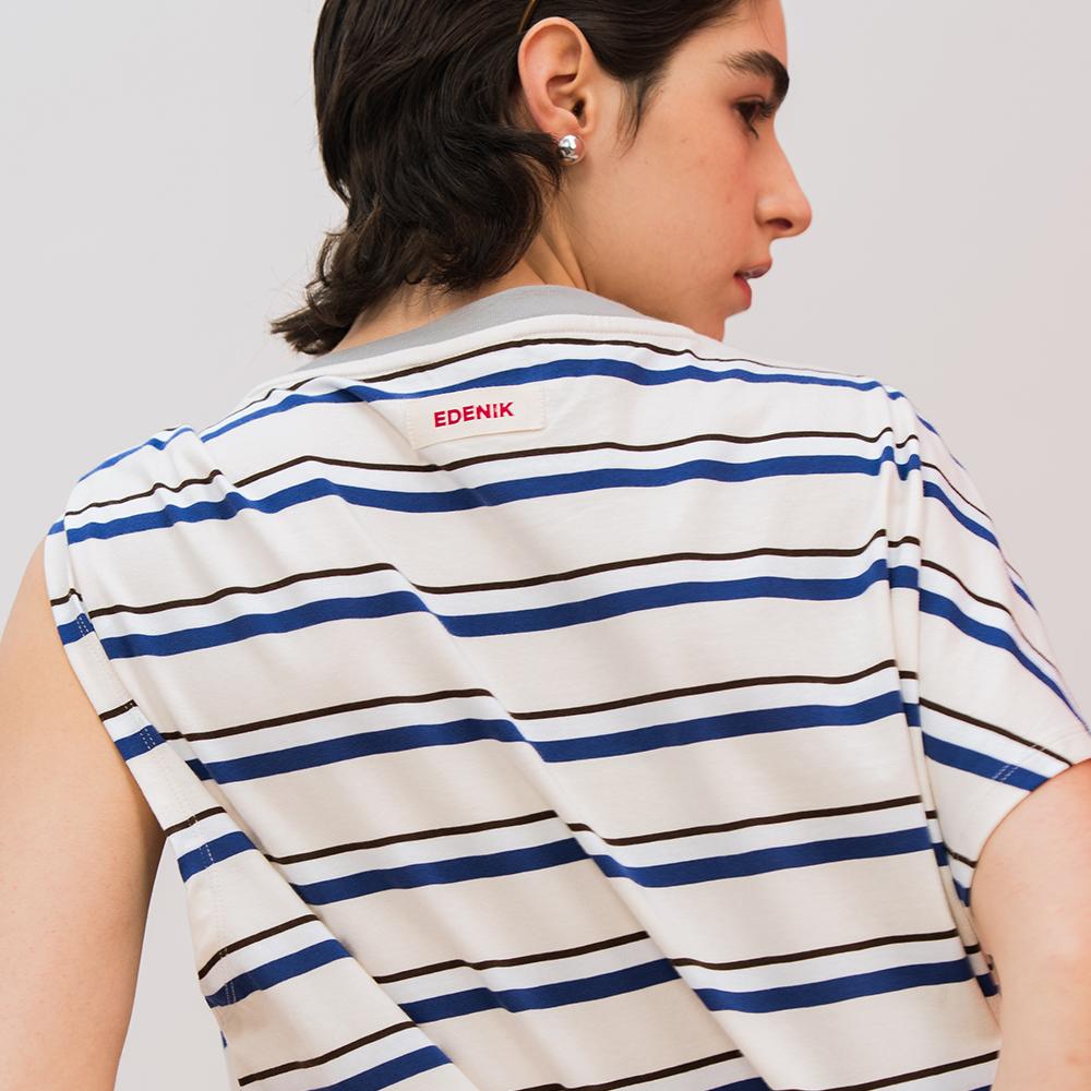 EDENIK Asymmetrical Sleeveless T-Shirt_Blue