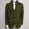 Men's Solid-color Suit Collar Knitted Cardigan Outerwear Casual Sweater