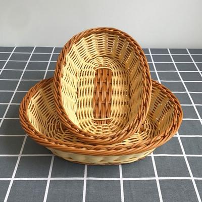 Retro Woven Storage Rattan Woven Tea Tray Wedding Candy Flower Storage