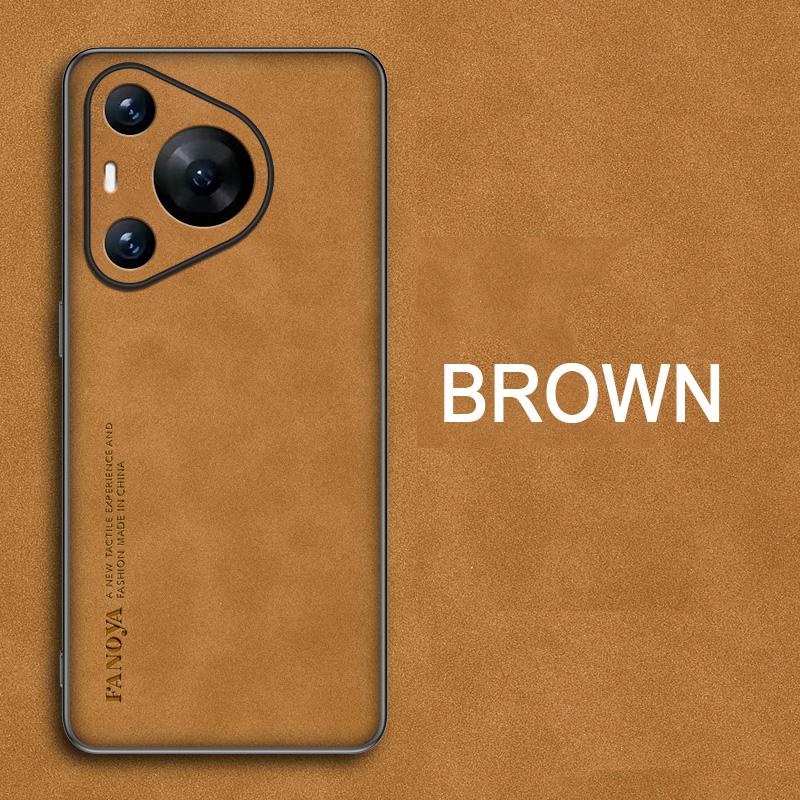 

Чехол для Pura 70 Pro Plus, роскошный чехол из овчины из искусственной кожи для Huawei Pura 70 Pro Plus, ультраматовый мягкий силиконовый противоударный бампер For Pura 70 жёлтый