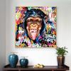 Modern Graffiti Art Animal Monkey Chimpanzees Glasses Posters and Prints Canvas Painting Wall Art Pictures for Living Room Decor
