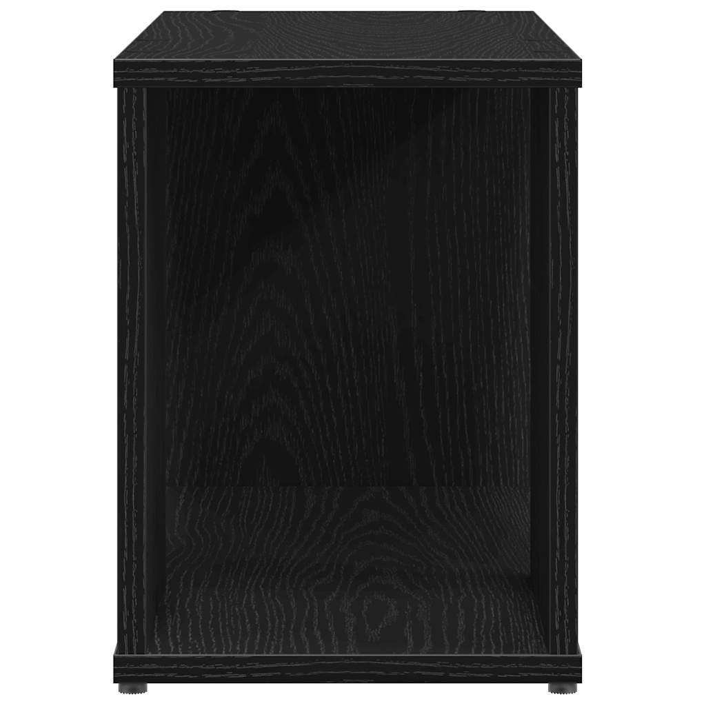 TV Cabinet Black Oak Effect 60 X 24 X 32 Cm Wood Based Material