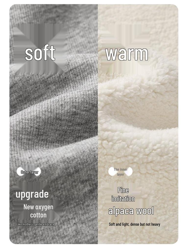 Girls' Winter Fleece-Lined Antibacterial Pants - Thickened, Temperature Locking, Straight Fit