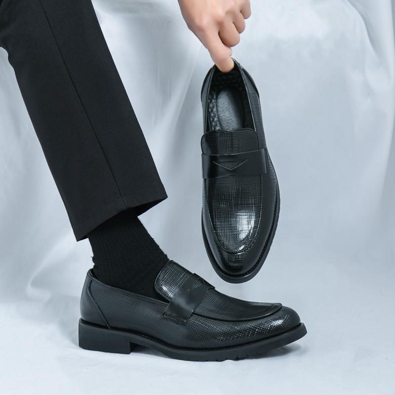 American Retro Men Loafers Slip-on Casual Comfortable Brand Leather Shoes Business Office Gentleman Dress Shoes Men Size 38-48