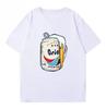 Trend Beer Letter Pattern Printed  T-Shirt --Fitting Fashionable  Women's Top