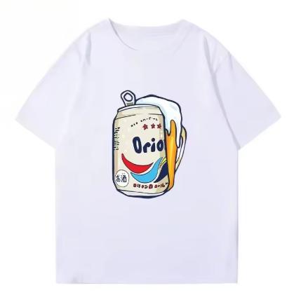 Trend Beer Letter Pattern Printed T-Shirt --Fitting Fashionable Women's Top