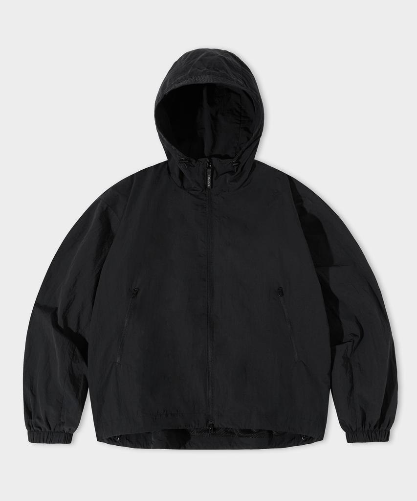 Lemain Second 2-Way Hooded Windbreaker Jacket [Black]