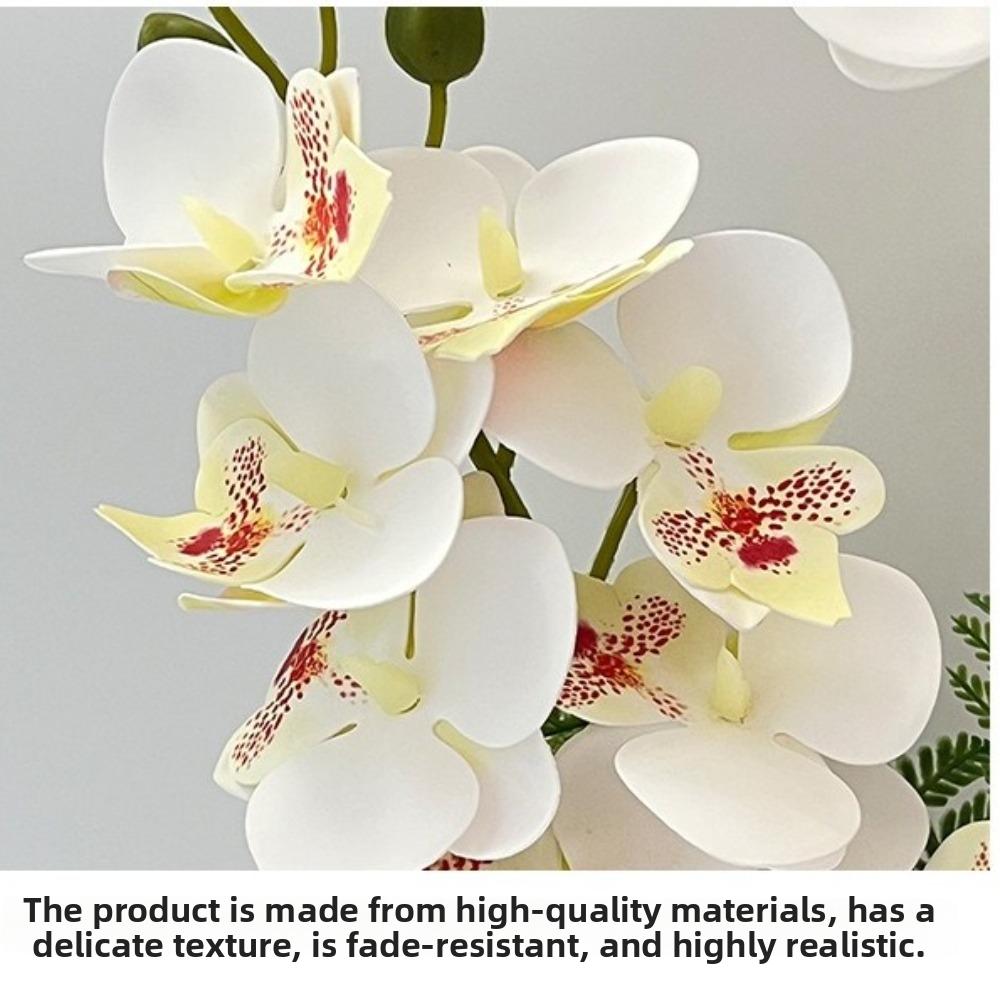 Multi-Bloom Artificial Orchid Bonsai DIY Artificial Faux Plants New Plastic Fake Flower  Home Decor