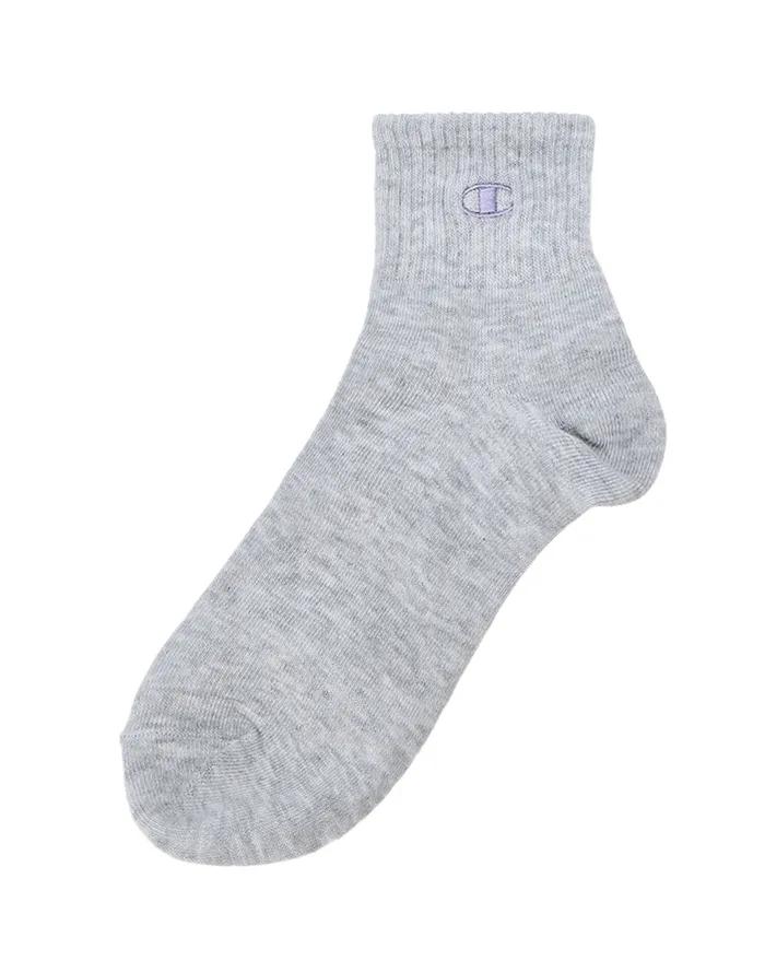 [ASIA] C Logo Quarter-Length Socks 3-Pair Set (Women's) (NORMAL GREY) CKSS3F464G2