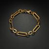 Cuban Link Stainless Steel Vintage Ins Style Bracelet - Figaro Blade Chain