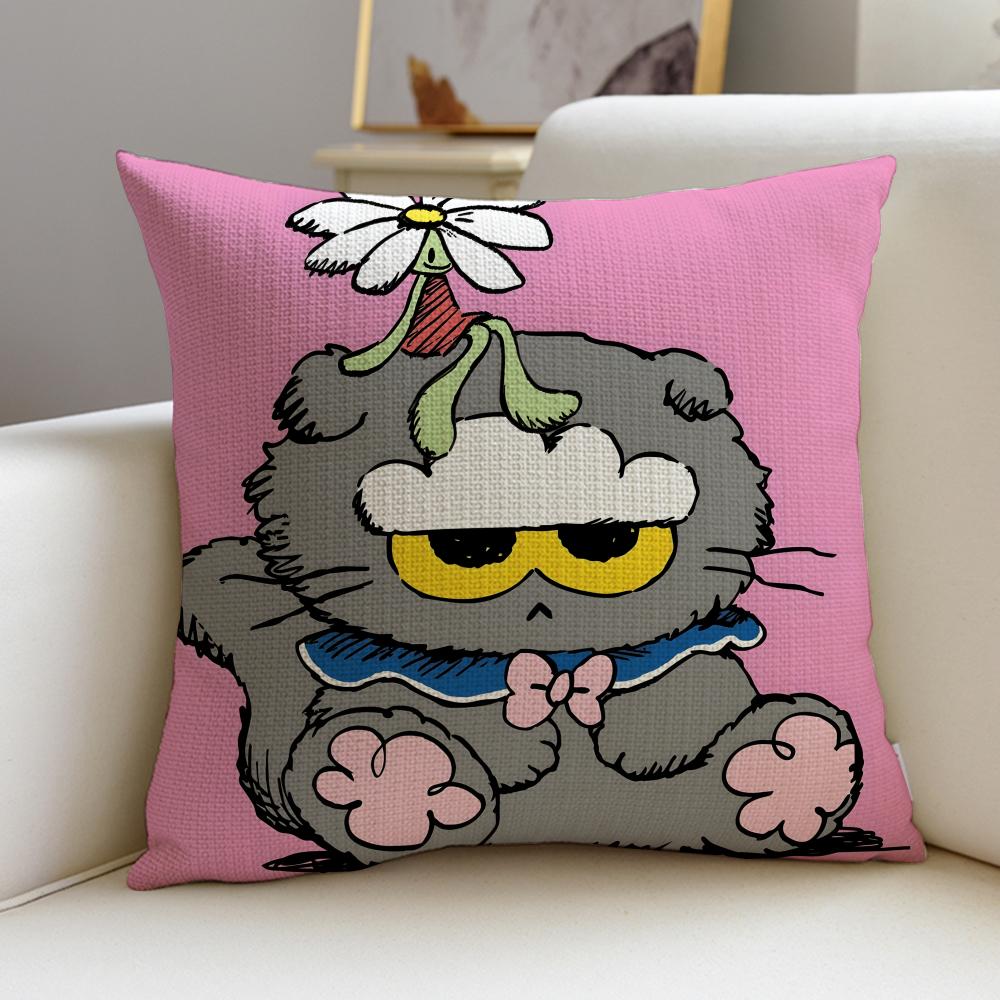 Friendly ZZOFRIENDSS Cushion Cover Breathable and skinfriendly linen pillowcase square removable and washable cushion