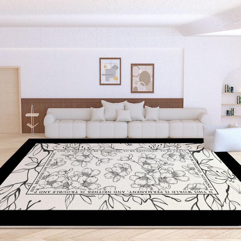 Modern French Loop Pile Carpet: Oriental Design for Living Room, Bedroom, Study, or Bedside