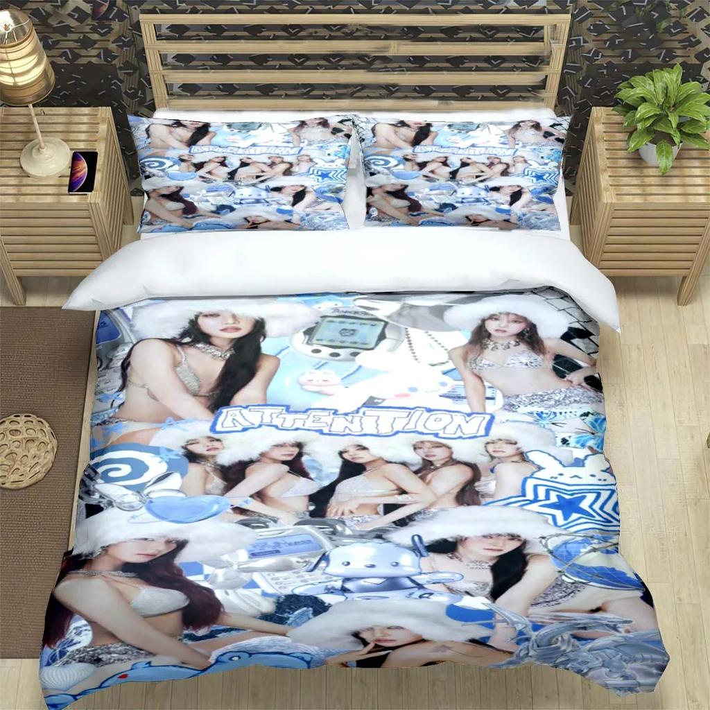 Korean Kpop Girl Group-Yuqi-SoyeonMiyeon-Suyin-Shuhua Print Bedding Set Duvet Cover Comforter Bed Youth Kids Girl Boys Gift
