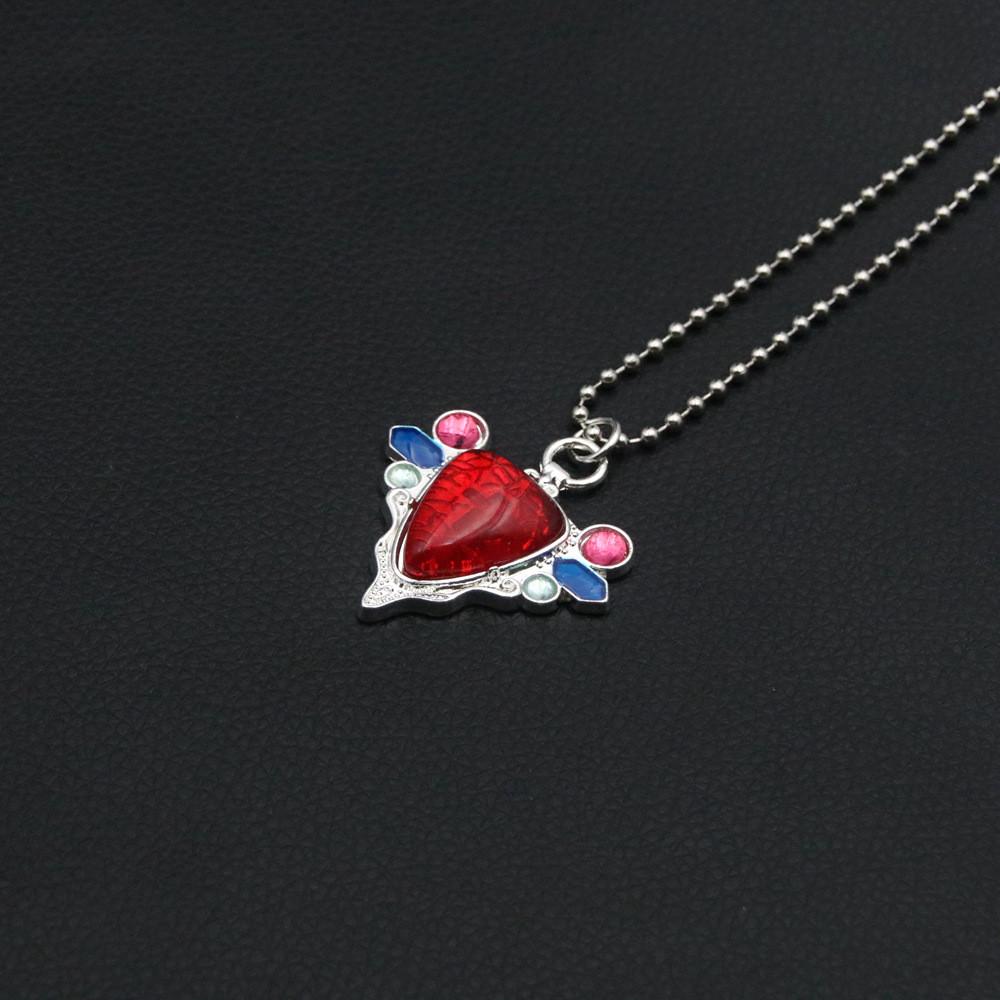 Anime JOJO's Bizarre Adventure Aizhe Redstone Necklace Joseph Cosplay Accessories Pendant Jewelry Props