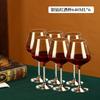 6Pcs High-grade Gold Light Luxury Red Wine  Holder Set, Rotating Tumbler Decanter, Crystal Glass Wine Glass.