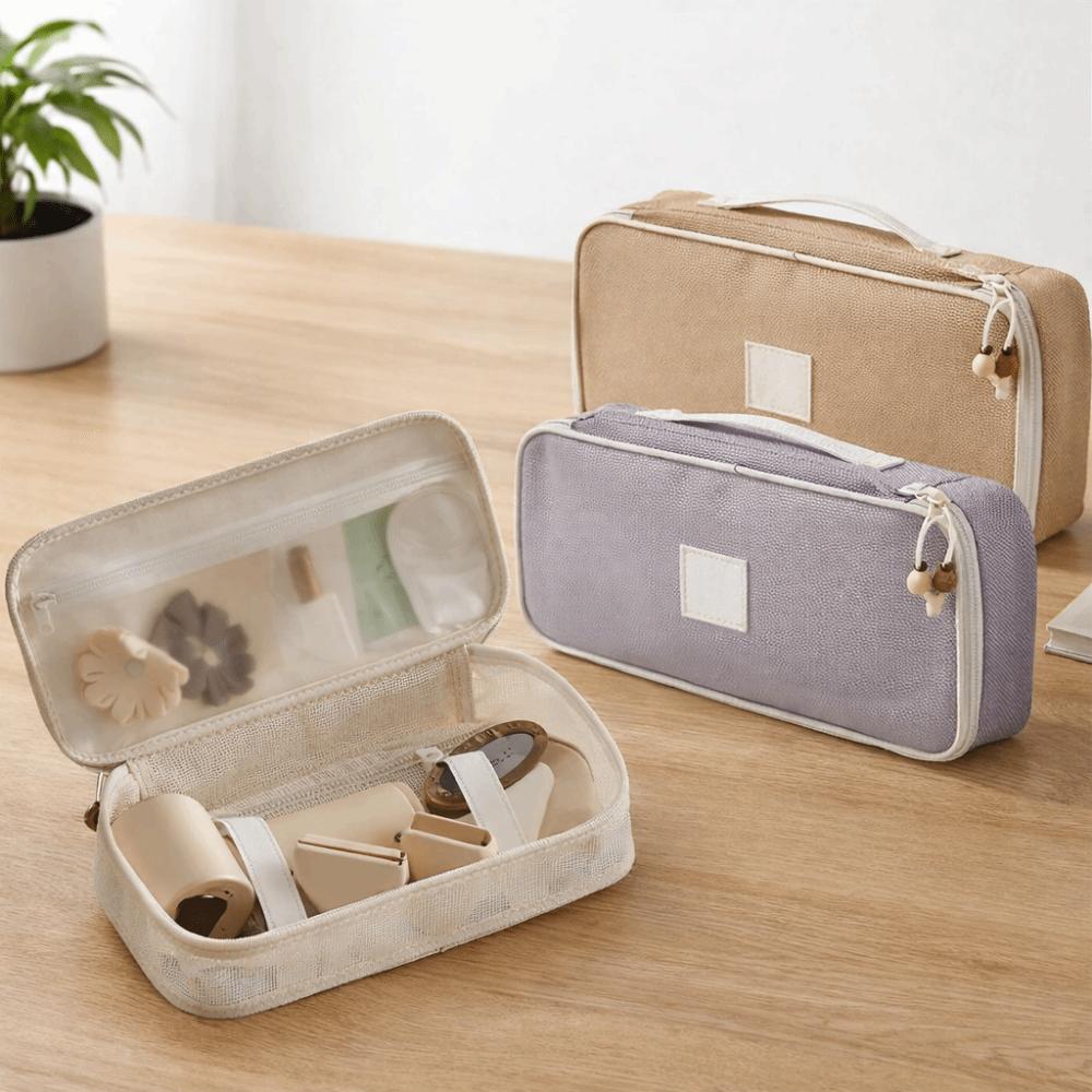 Tragbare PVC-Föhntasche Staubdicht Große Kapazität Haarpflege-Koffer Wasserdicht Platzsparend Kosmetiktasche für Zuhause