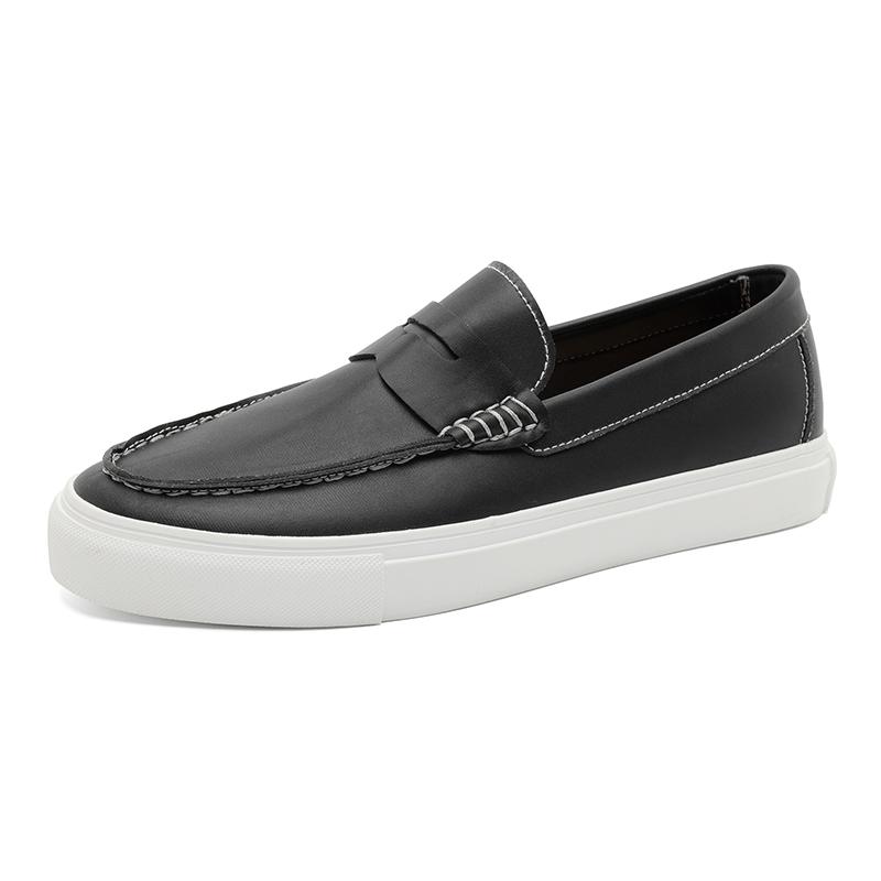 Comfortable Men's Soft-Soled Slip-On Loafers Versatile Casual Business Shoes Formal Leather Moccasins Leisure Walk Driving Flats