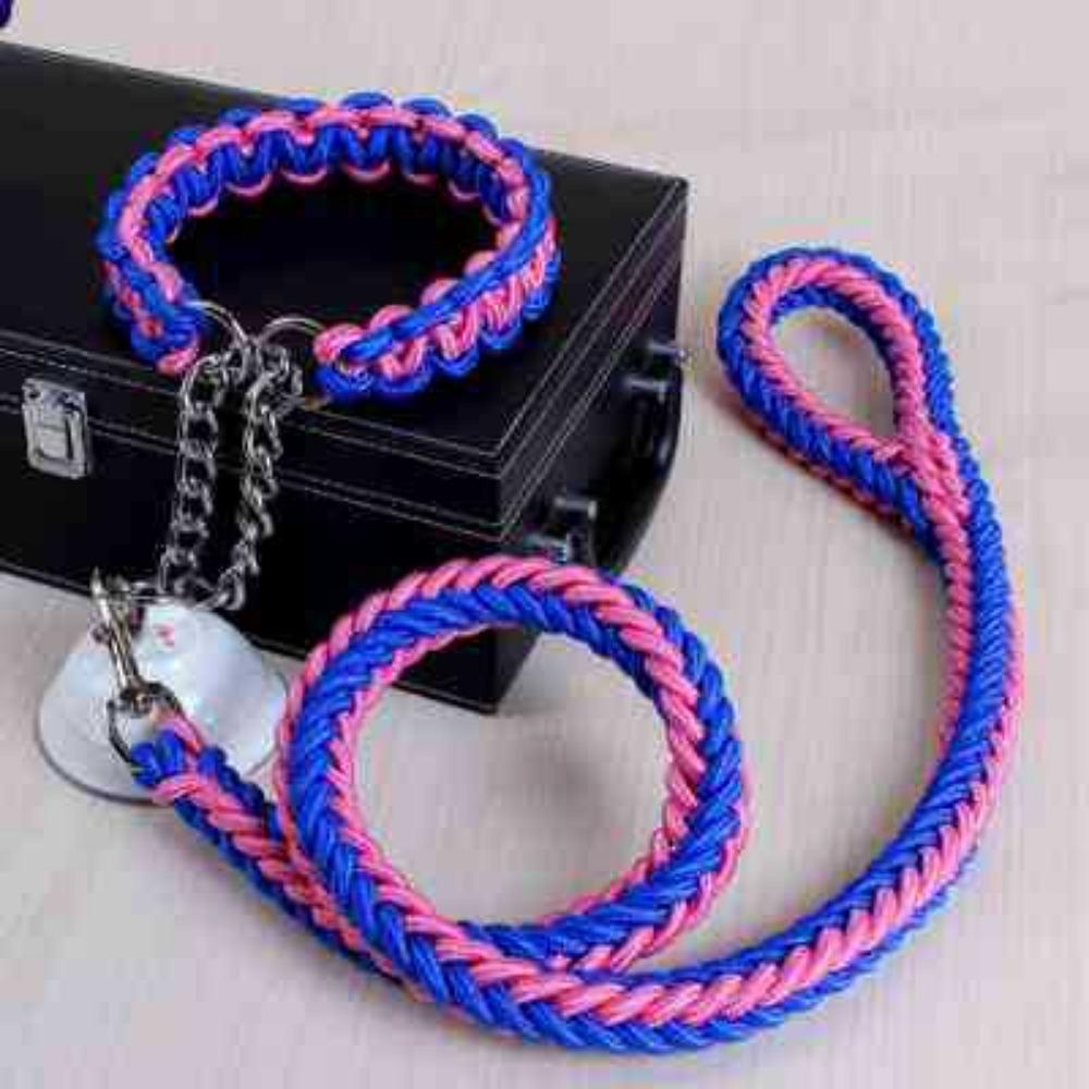 Nylon Eight-strand Braided P-rope Large Dog Dog Chain Pet Collar Leash Small Medium and Large Dog Walking Leash