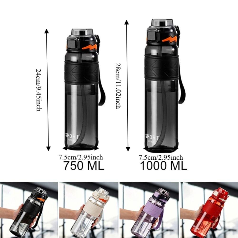 750/1000ML Sport Water Bottle with Straw Outdoor Water Bottle Portable Student Water Bottle  School