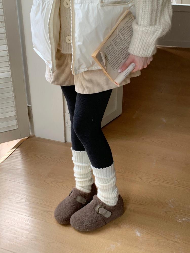 Small Person 3cm Inner Height Increase Lamb Wool Birkenstocks Women's All-inclusive Autumn and Winter Thick-soled Plush Beanie Loafers