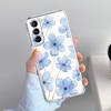 Phone Case For Samsung Galaxy S26 S25 S24 S23 S22 Ultra S20 S21 FE 5G Plus Soft Clear Cover Soft Pale Little Flower